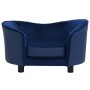 Sofá para perros felpa y cuero sintético azul 69x49x40 cm en Camas para perros | Comprar online en Foru.es