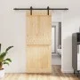 Puerta corredera con herrajes madera maciza de pino 85x210 cm de vidaXL, Puertas - Ref: Foro24-3202973, Precio: 151,55 €, Des...