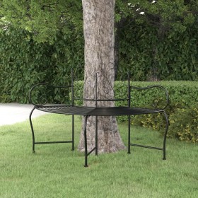 Banco de jardín de acero negro 150 cm en Bancos de jardín | Comprar online en Foru.es