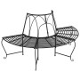Banco de jardín semicircular de acero negro 159 cm en Bancos de jardín | Comprar online en Foru.es