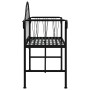 Banco de jardín de dos plazas 128 cm acero negro en Bancos de jardín | Comprar online en Foru.es