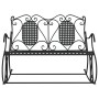 Banco mecedor de jardín de dos plazas acero negro 113 cm en Bancos de jardín | Comprar online en Foru.es