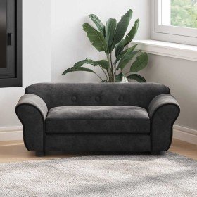 Sofá para perros felpa negro 72x45x30 cm en Camas para perros | Comprar online en Foru.es