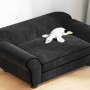 Sofá para perros felpa negro 72x45x30 cm en Camas para perros | Comprar online en Foru.es
