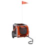 Remolque bicicleta para perros hierro tela Oxford naranja gris de vidaXL, Cochecitos para mascotas - Ref: Foro24-93865, Preci...