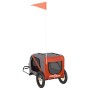 Remolque bicicleta para perros hierro tela Oxford naranja gris de vidaXL, Cochecitos para mascotas - Ref: Foro24-93865, Preci...