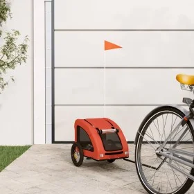 Remolque de bicicleta mascotas hierro tela Oxford naranja de vidaXL, Cochecitos para mascotas - Ref: Foro24-93949, Precio: 92...