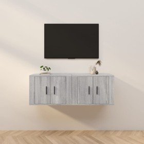 Muebles para TV de pared 2 uds gris Sonoma 57x34,5x40 cm en Muebles TV | Comprar online en Foru.es