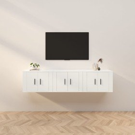 Muebles de TV de pared 3 uds blanco 57x34,5x40 cm en Muebles TV | Comprar online en Foru.es