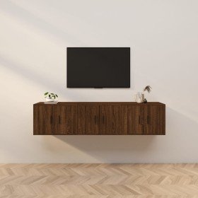 Muebles para TV de pared 3 uds roble marrón 57x34,5x40 cm en Muebles TV | Comprar online en Foru.es
