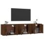 Muebles para TV de pared 3 uds roble marrón 57x34,5x40 cm en Muebles TV | Comprar online en Foru.es