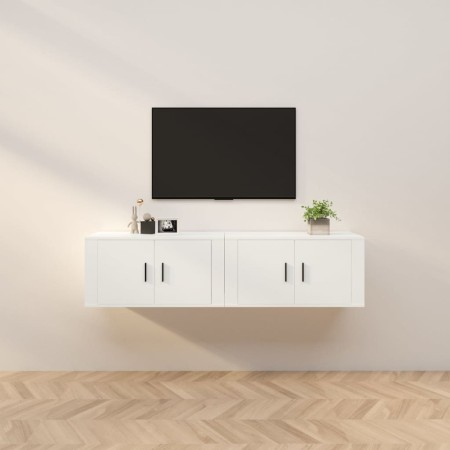 Muebles para TV de pared 2 uds blanco 80x34,5x40 cm en Muebles TV | Comprar online en Foru.es