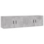 Muebles para TV de pared 2 uds gris hormigón 80x34,5x40 cm en Muebles TV | Comprar online en Foru.es