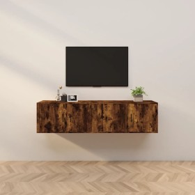 Muebles para TV de pared 2 uds roble ahumado 80x34,5x40 cm en Muebles TV | Comprar online en Foru.es