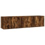 Muebles para TV de pared 2 uds roble ahumado 80x34,5x40 cm en Muebles TV | Comprar online en Foru.es