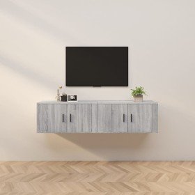 Muebles para TV de pared 2 uds gris Sonoma 80x34,5x40 cm en Muebles TV | Comprar online en Foru.es