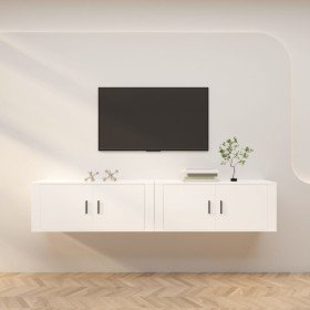 Muebles para TV de pared 2 uds blanco 100x34,5x40 cm en Muebles TV | Comprar online en Foru.es