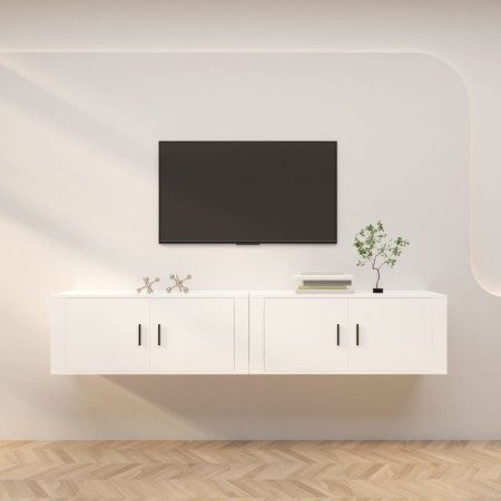 Muebles para TV de pared 2 uds blanco 100x34,5x40 cm en Muebles TV | Comprar online en Foru.es