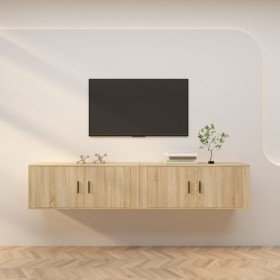 Muebles para TV de pared 2 uds roble Sonoma 100x34,5x40 cm en Muebles TV | Comprar online en Foru.es