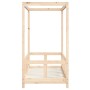 Estructura de cama para niños madera maciza de pino 70x140 cm de vidaXL, Cunas y camas para niños - Ref: Foro24-834510, Preci...