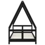 Estructura de cama para niños madera de pino negro 80x160 cm de vidaXL, Cunas y camas para niños - Ref: Foro24-834461, Precio...