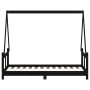 Estructura de cama para niños madera de pino negro 80x160 cm de vidaXL, Cunas y camas para niños - Ref: Foro24-834461, Precio...