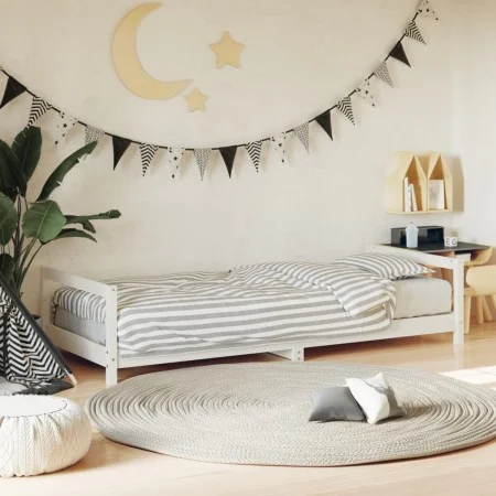 Estructura de cama para niños madera de pino blanco 90x190 cm de vidaXL, Cunas y camas para niños - Ref: Foro24-834403, Preci...