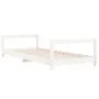 Estructura de cama para niños madera de pino blanco 90x190 cm de vidaXL, Cunas y camas para niños - Ref: Foro24-834403, Preci...