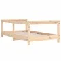 Estructura de cama para niños madera maciza de pino 70x140 cm de vidaXL, Cunas y camas para niños - Ref: Foro24-834396, Preci...