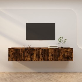 Muebles para TV de pared 2 uds roble ahumado 100x34,5x40 cm en Muebles TV | Comprar online en Foru.es