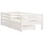 Estructura cama niños con cajones madera pino blanco 70x140 cm de vidaXL, Cunas y camas para niños - Ref: Foro24-834442, Prec...