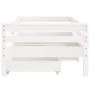 Estructura cama niños con cajones madera pino blanco 70x140 cm de vidaXL, Cunas y camas para niños - Ref: Foro24-834442, Prec...