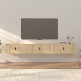 Muebles para TV de pared 3 uds roble Sonoma 100x34,5x40 cm en Muebles TV | Comprar online en Foru.es