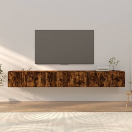 Muebles para TV de pared 3 uds roble ahumado 100x34,5x40 cm en Muebles TV | Comprar online en Foru.es