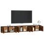 Muebles para TV de pared 3 uds roble ahumado 100x34,5x40 cm en Muebles TV | Comprar online en Foru.es