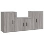 Set de muebles para TV 3 pzas madera contrachapada gris Sonoma en Muebles TV | Comprar online en Foru.es