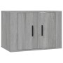Set de muebles para TV 3 pzas madera contrachapada gris Sonoma en Muebles TV | Comprar online en Foru.es