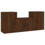 Set de muebles para TV 3 pzas madera contrachapada roble marrón en Muebles TV | Comprar online en Foru.es
