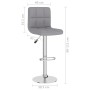 Taburetes de cocina 2 unidades tela gris claro de vidaXL, Taburetes de cocina - Ref: Foro24-334239, Precio: 111,83 €, Descuen...