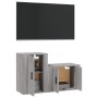 Set de muebles para TV 2 pzas madera contrachapada gris Sonoma en Muebles TV | Comprar online en Foru.es