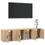 Set de muebles para TV 3 pzas madera contrachapada roble sonoma en Muebles TV | Comprar online en Foru.es
