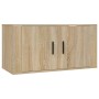 Set de muebles para TV 3 pzas madera contrachapada roble sonoma en Muebles TV | Comprar online en Foru.es
