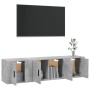 Set de muebles de TV 3 pzas madera contrachapada gris hormigón en Muebles TV | Comprar online en Foru.es