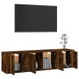 Set de muebles de TV 3 pzas madera contrachapada roble ahumado en Muebles TV | Comprar online en Foru.es