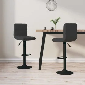 Küchenhocker 2 Einheiten aus schwarzem Samt von vidaXL, Küchenhocker - Ref: Foro24-334302, Preis: 117,18 €, Rabatt: %