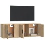 Set de muebles para TV 2 pzas madera contrachapada roble sonoma en Muebles TV | Comprar online en Foru.es