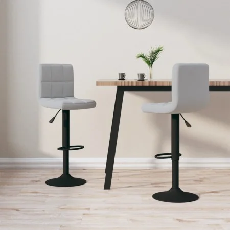 Light gray velvet kitchen stools, set of 2 units. by vidaXL, Kitchen stools - Ref: Foro24-334305, Price: 109,90 €, Discount: %
