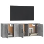 Set de muebles de TV 2 pzas madera contrachapada gris hormigón en Muebles TV | Comprar online en Foru.es