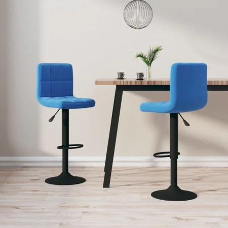 Küchenhocker 2 Einheiten aus blauem Samt von vidaXL, Küchenhocker - Ref: Foro24-334309, Preis: 121,30 €, Rabatt: %