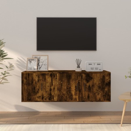 Set de muebles de TV 2 pzas madera contrachapada roble ahumado en Muebles TV | Comprar online en Foru.es